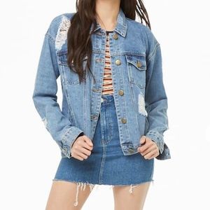 Forever 21 | Distressed Denim Jacket